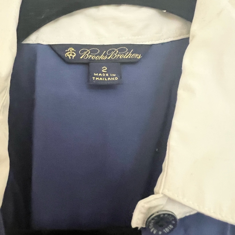 Brooks Brothers Blue and White Button Down Dress